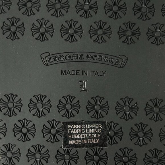 Chrome Hearts Black & White Horseshoe Logo Slippers - Picture 6 of 6